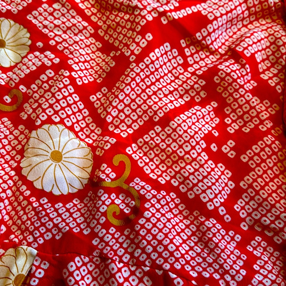 Leifsdottir Anthropologie 100% silk red white and gold floral tank size small - Picture 3 of 4
